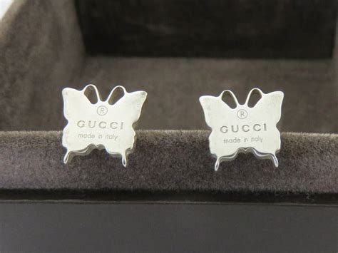 gucci earring dupe|gucci sterling silver butterfly earrings.